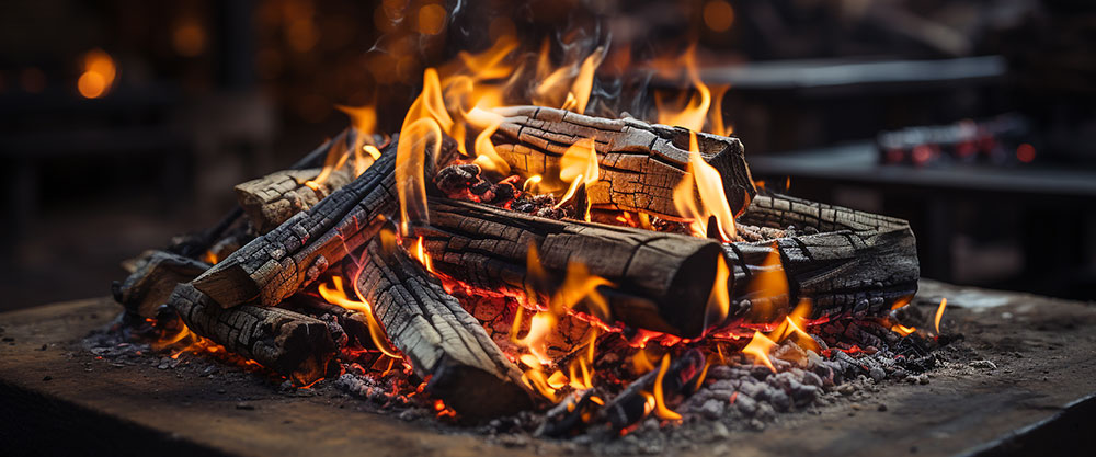 Fuego de tu barbacoa de obra