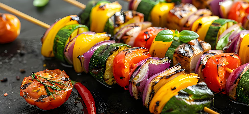 brochetas vegetarianas