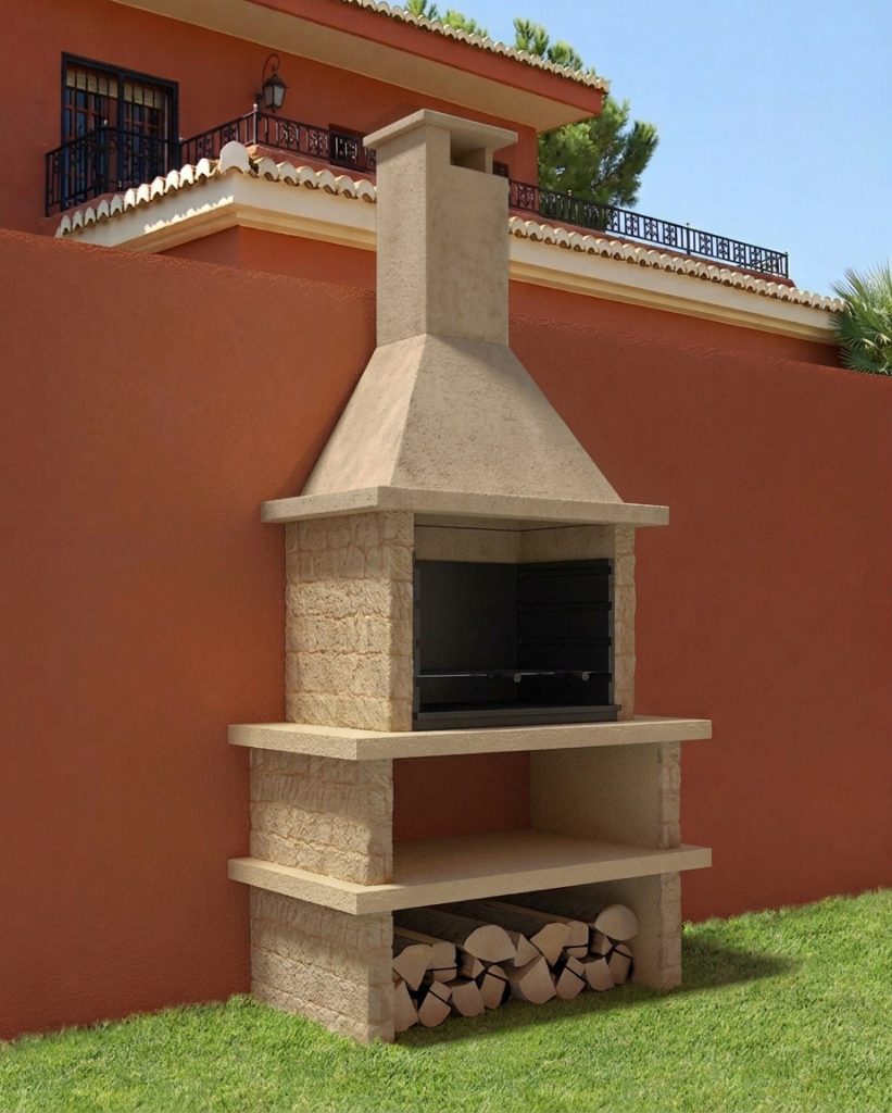 Barbacoa de Obra PIRINEOS 43001 con Campana y Parrilla Inox