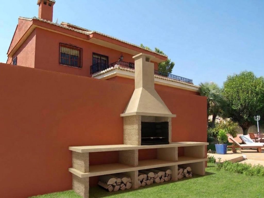 barbacoa pirineos 03 con campana de obra Beige