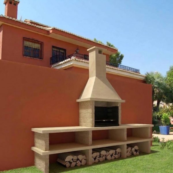 barbacoa pirineos 03 con campana de obra Beige