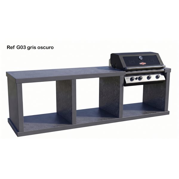 Cocina de exterior barbacoa de gas G03 gris oscuro